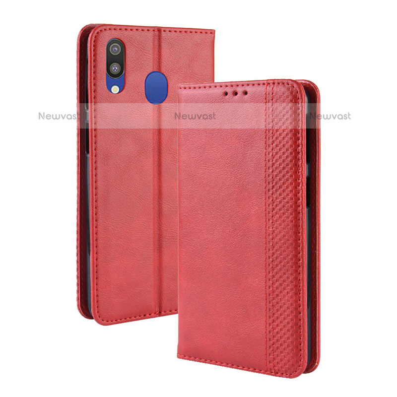 Leather Case Stands Flip Cover Holder BY4 for Samsung Galaxy M20