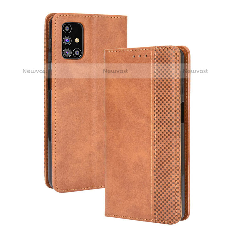 Leather Case Stands Flip Cover Holder BY4 for Samsung Galaxy M31s