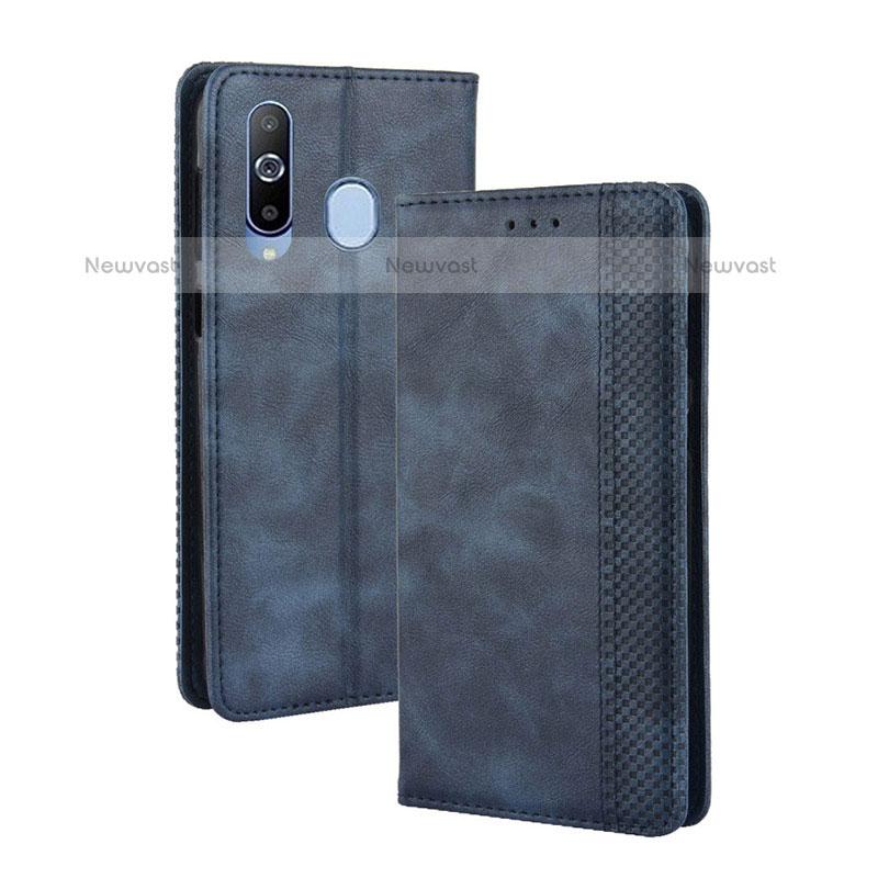 Leather Case Stands Flip Cover Holder BY4 for Samsung Galaxy M40