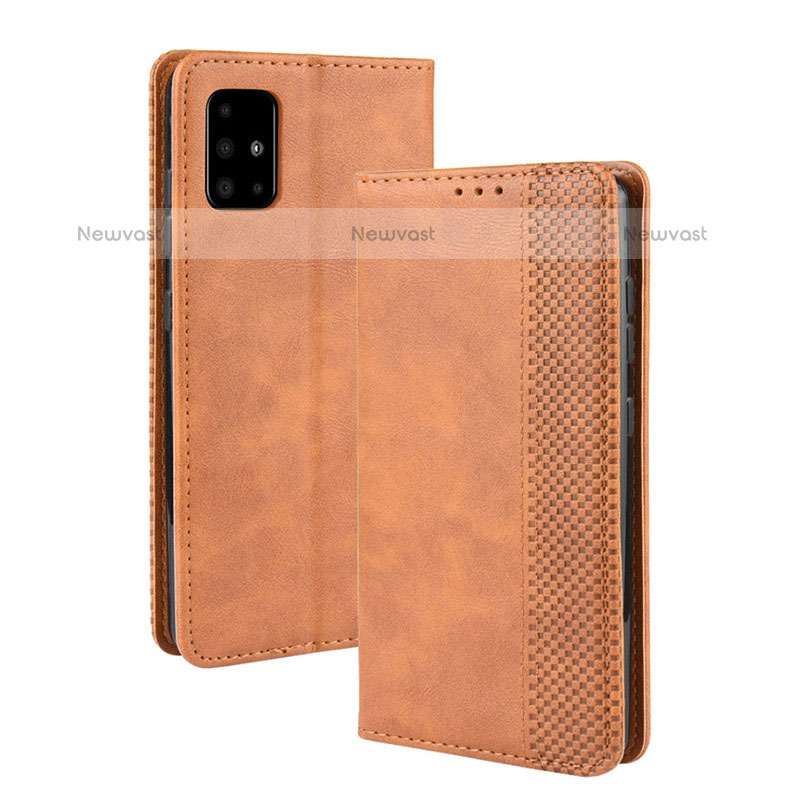 Leather Case Stands Flip Cover Holder BY4 for Samsung Galaxy M51