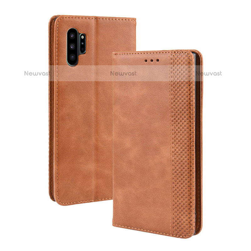 Leather Case Stands Flip Cover Holder BY4 for Samsung Galaxy Note 10 Plus 5G