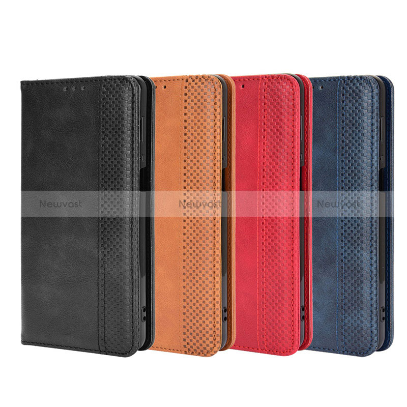 Leather Case Stands Flip Cover Holder BY4 for Sharp Aquos Sense4 Plus