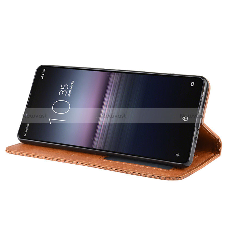 Leather Case Stands Flip Cover Holder BY4 for Sony Xperia 1 II