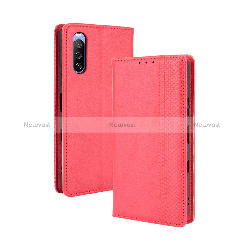 Leather Case Stands Flip Cover Holder BY4 for Sony Xperia 10 III Lite