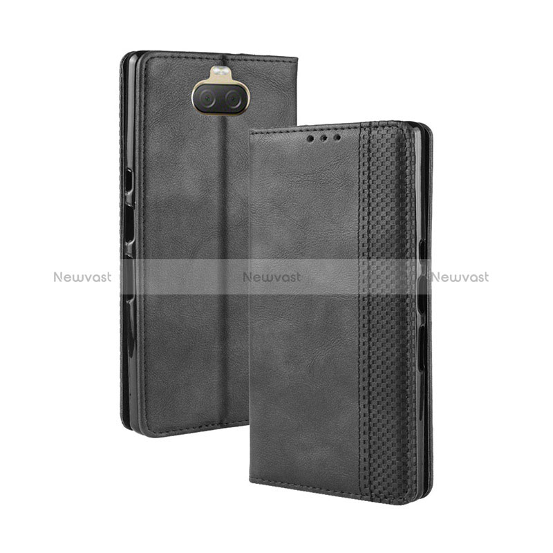Leather Case Stands Flip Cover Holder BY4 for Sony Xperia 10 Plus