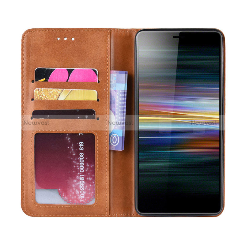 Leather Case Stands Flip Cover Holder BY4 for Sony Xperia L3