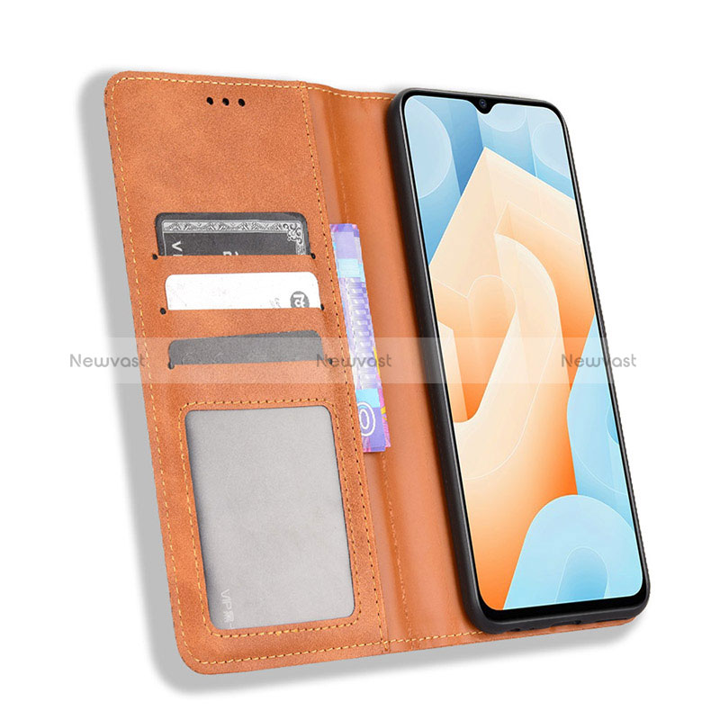Leather Case Stands Flip Cover Holder BY4 for Vivo iQOO U5 5G
