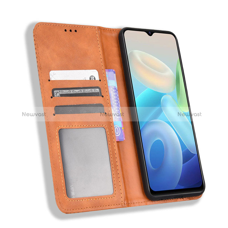 Leather Case Stands Flip Cover Holder BY4 for Vivo T1 5G India