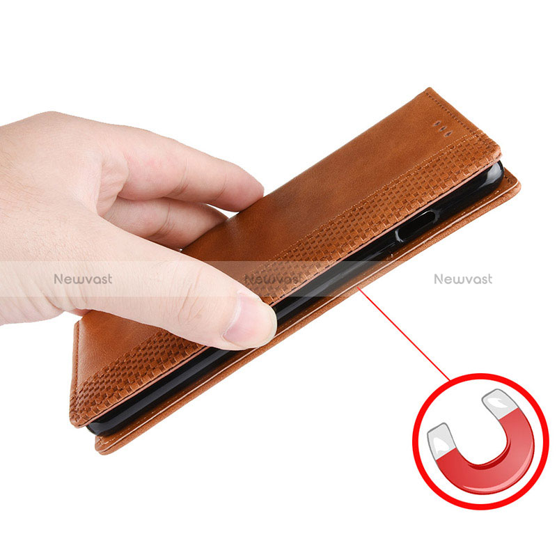 Leather Case Stands Flip Cover Holder BY4 for Vivo V25 5G