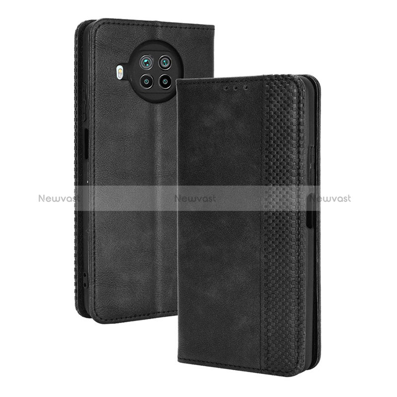 Leather Case Stands Flip Cover Holder BY4 for Xiaomi Mi 10T Lite 5G Black