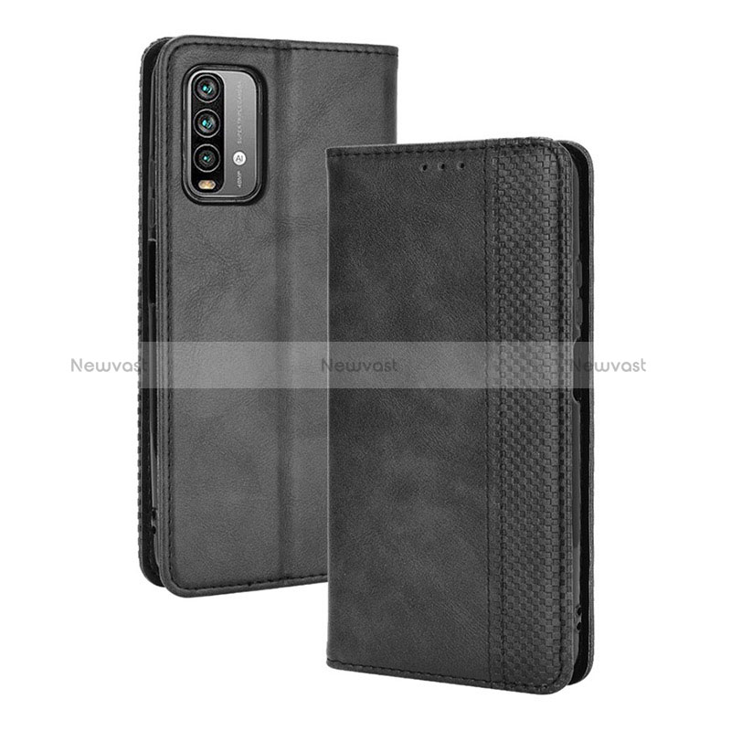 Leather Case Stands Flip Cover Holder BY4 for Xiaomi Redmi 9T 4G
