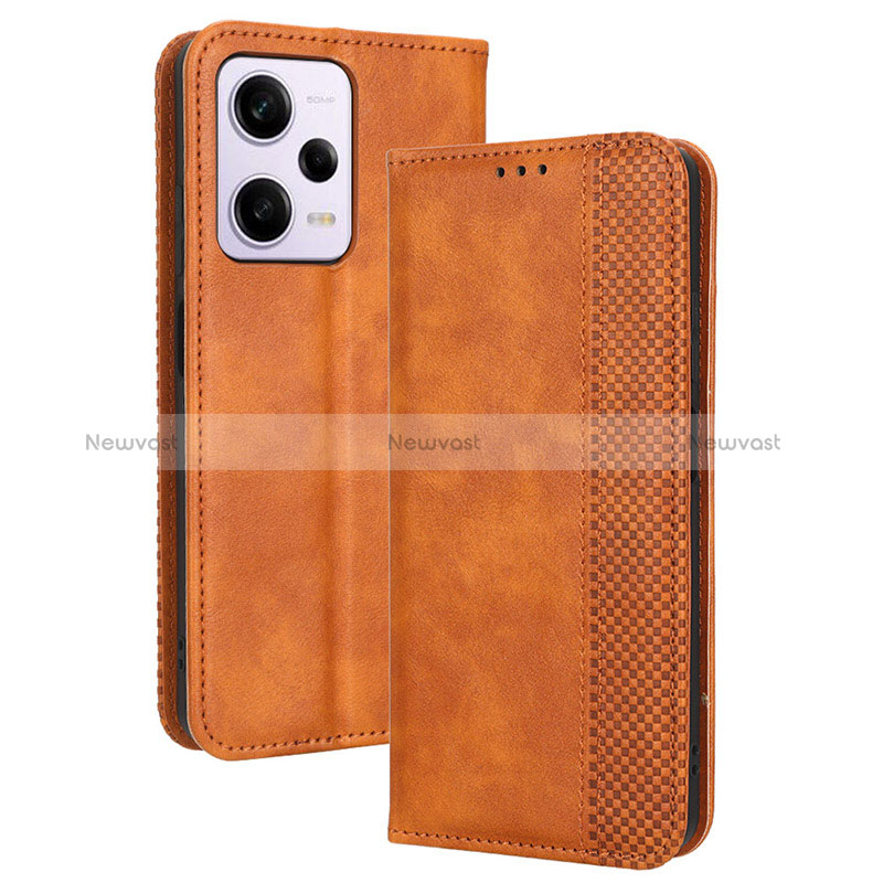 Leather Case Stands Flip Cover Holder BY4 for Xiaomi Redmi Note 12 Pro 5G