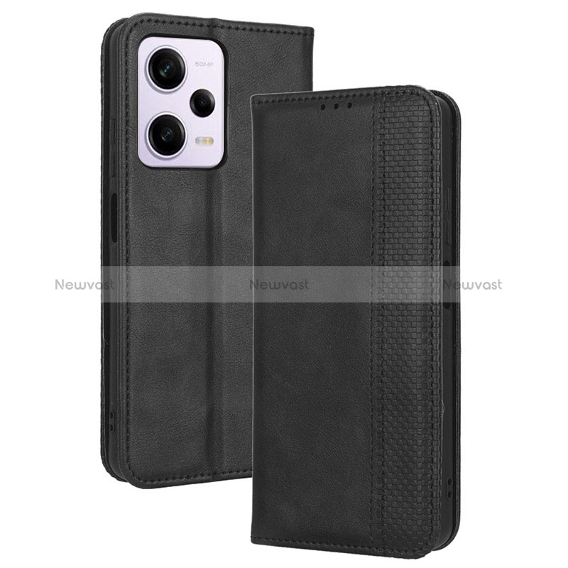 Leather Case Stands Flip Cover Holder BY4 for Xiaomi Redmi Note 12 Pro 5G