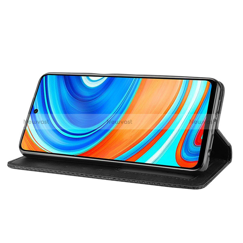 Leather Case Stands Flip Cover Holder BY4 for Xiaomi Redmi Note 9 Pro