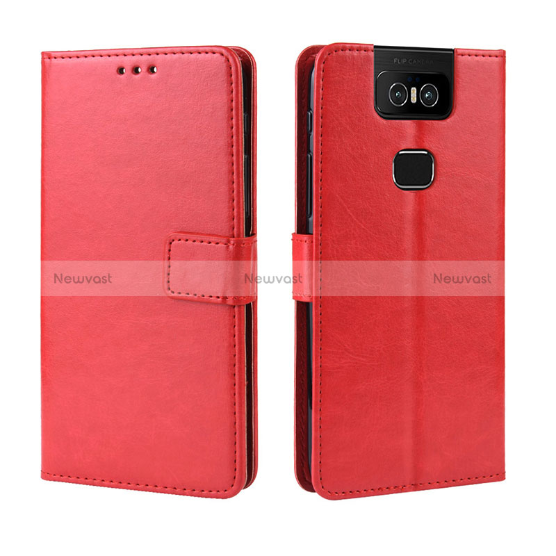 Leather Case Stands Flip Cover Holder BY5 for Asus Zenfone 6 ZS630KL