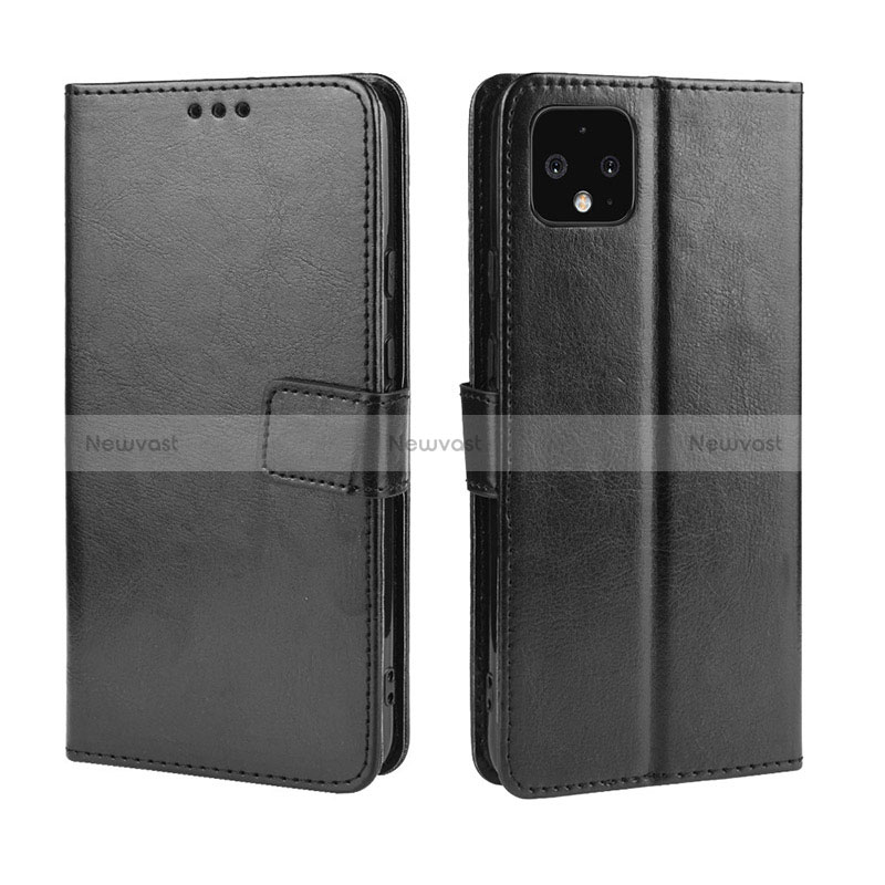 Leather Case Stands Flip Cover Holder BY5 for Google Pixel 4 XL