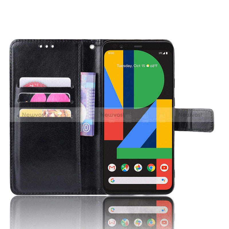 Leather Case Stands Flip Cover Holder BY5 for Google Pixel 4 XL