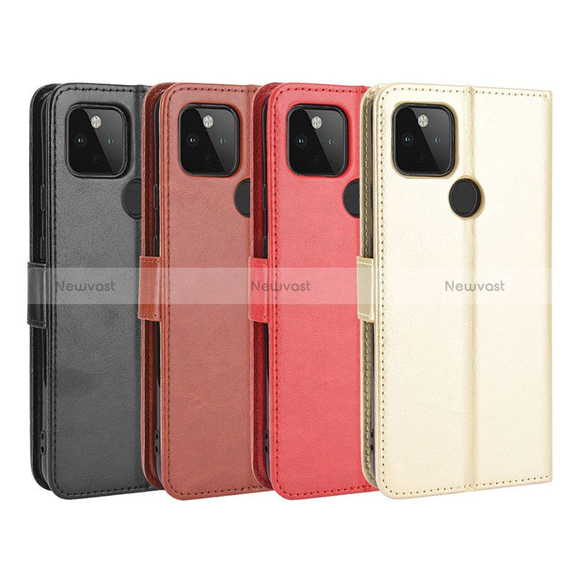 Leather Case Stands Flip Cover Holder BY5 for Google Pixel 4a 5G