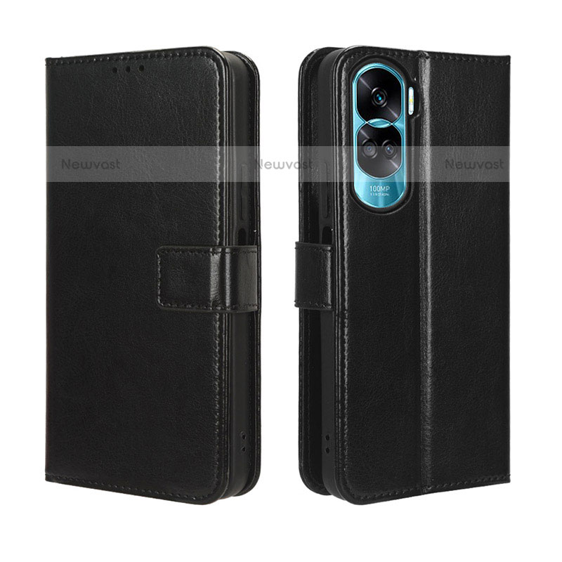 Leather Case Stands Flip Cover Holder BY5 for Huawei Honor 90 Lite 5G