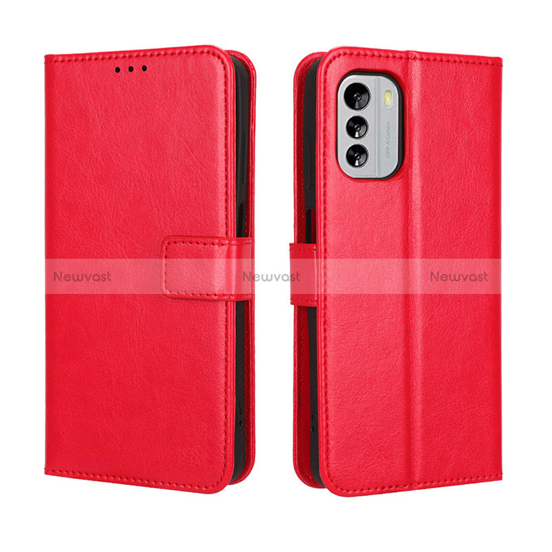 Leather Case Stands Flip Cover Holder BY5 for Nokia G60 5G