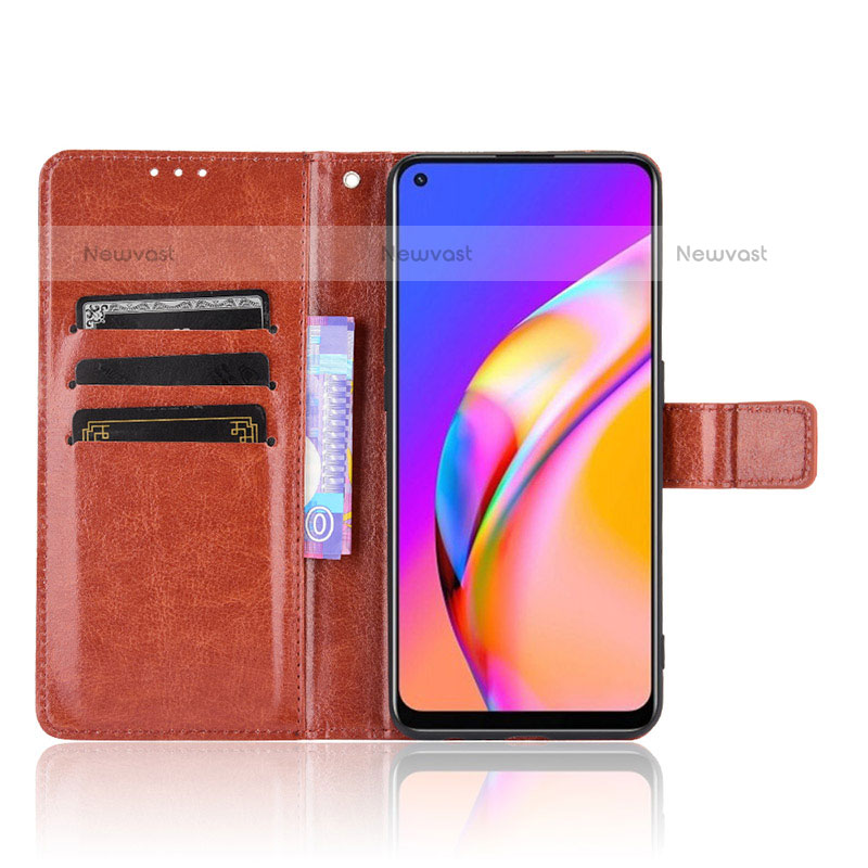 Leather Case Stands Flip Cover Holder BY5 for Oppo A94 4G