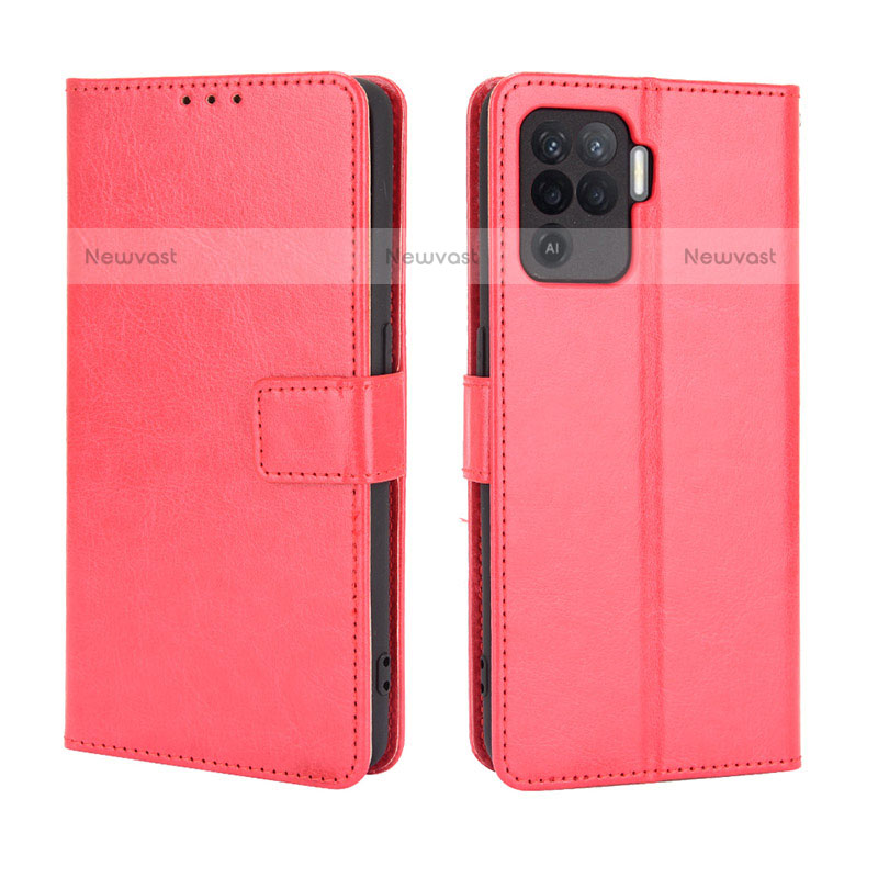 Leather Case Stands Flip Cover Holder BY5 for Oppo F19 Pro