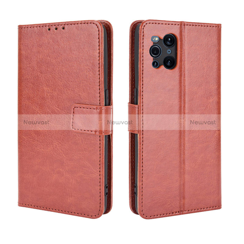 Leather Case Stands Flip Cover Holder BY5 for Oppo Find X3 5G