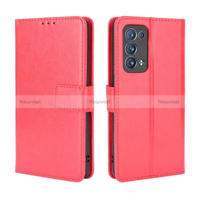 Leather Case Stands Flip Cover Holder BY5 for Oppo Reno6 Pro 5G
