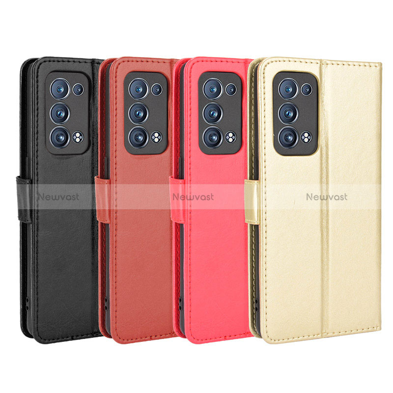 Leather Case Stands Flip Cover Holder BY5 for Oppo Reno6 Pro 5G