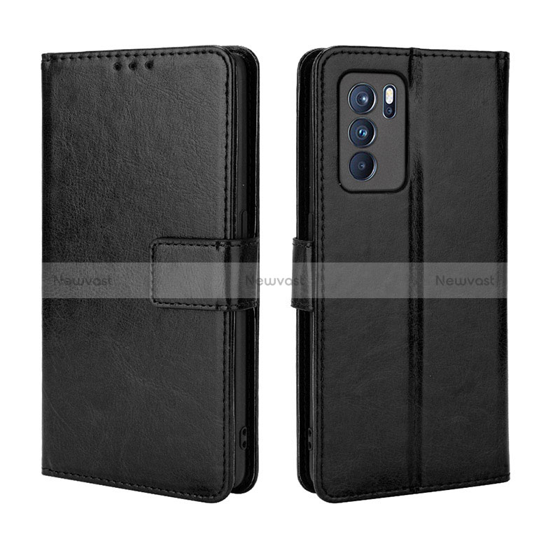 Leather Case Stands Flip Cover Holder BY5 for Oppo Reno6 Pro 5G India