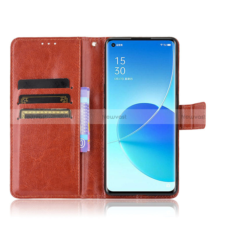 Leather Case Stands Flip Cover Holder BY5 for Oppo Reno6 Pro 5G India