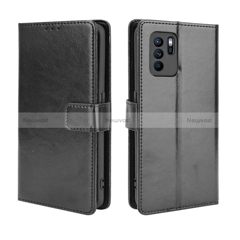 Leather Case Stands Flip Cover Holder BY5 for Oppo Reno6 Z 5G