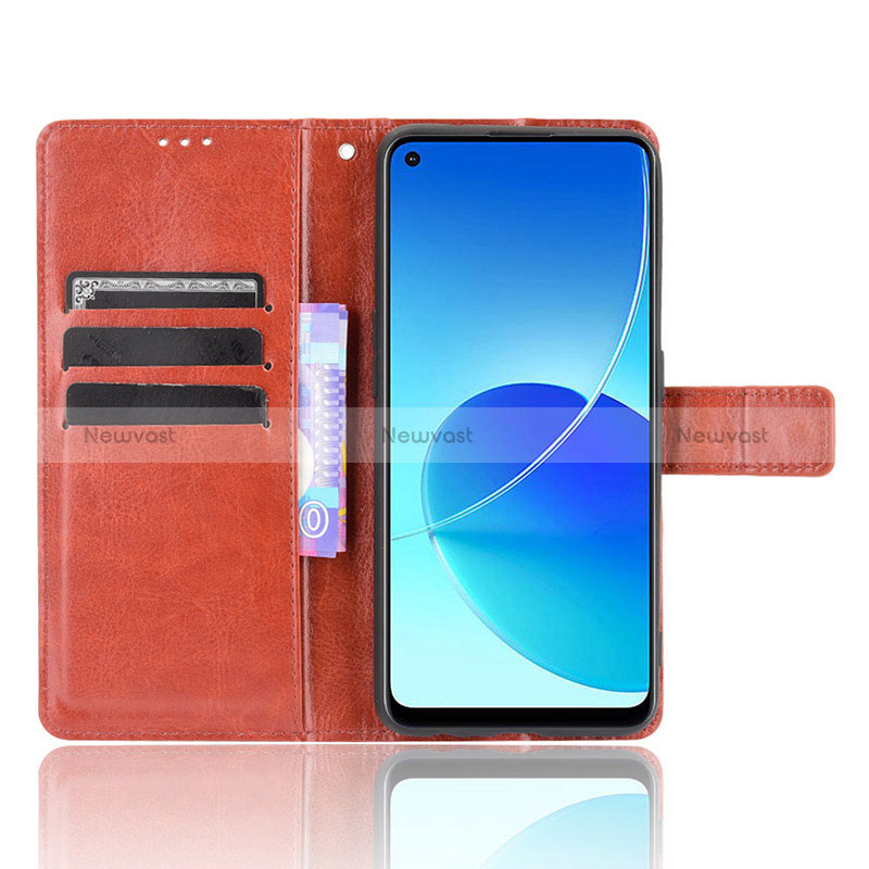 Leather Case Stands Flip Cover Holder BY5 for Oppo Reno6 Z 5G