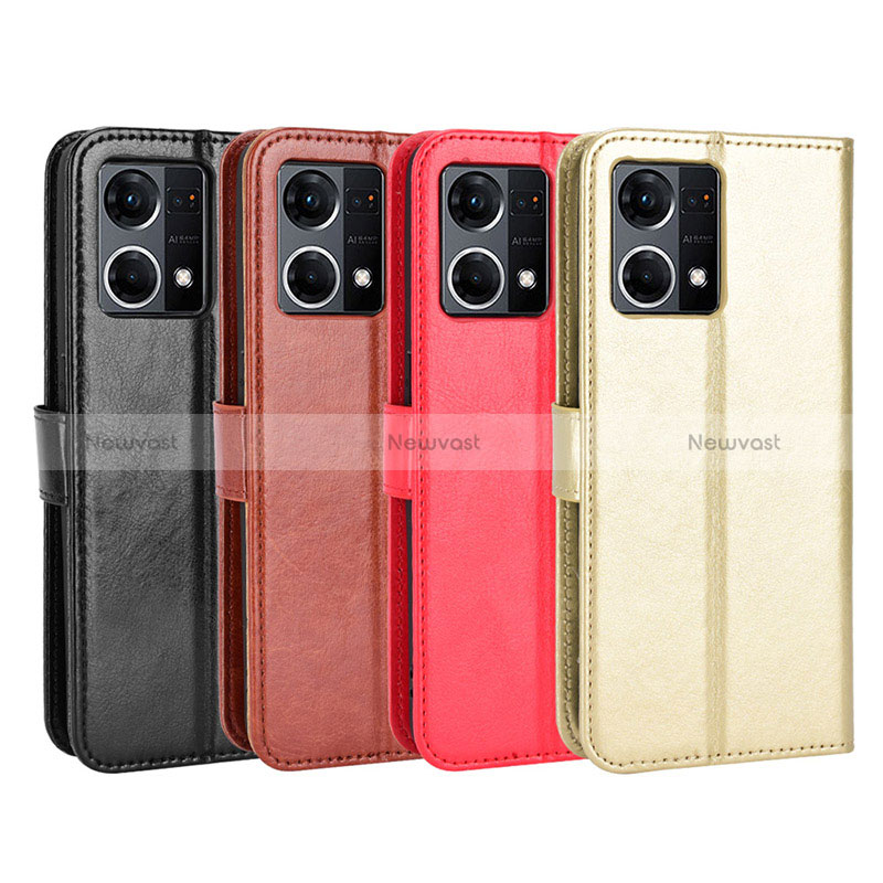 Leather Case Stands Flip Cover Holder BY5 for Oppo Reno7 4G