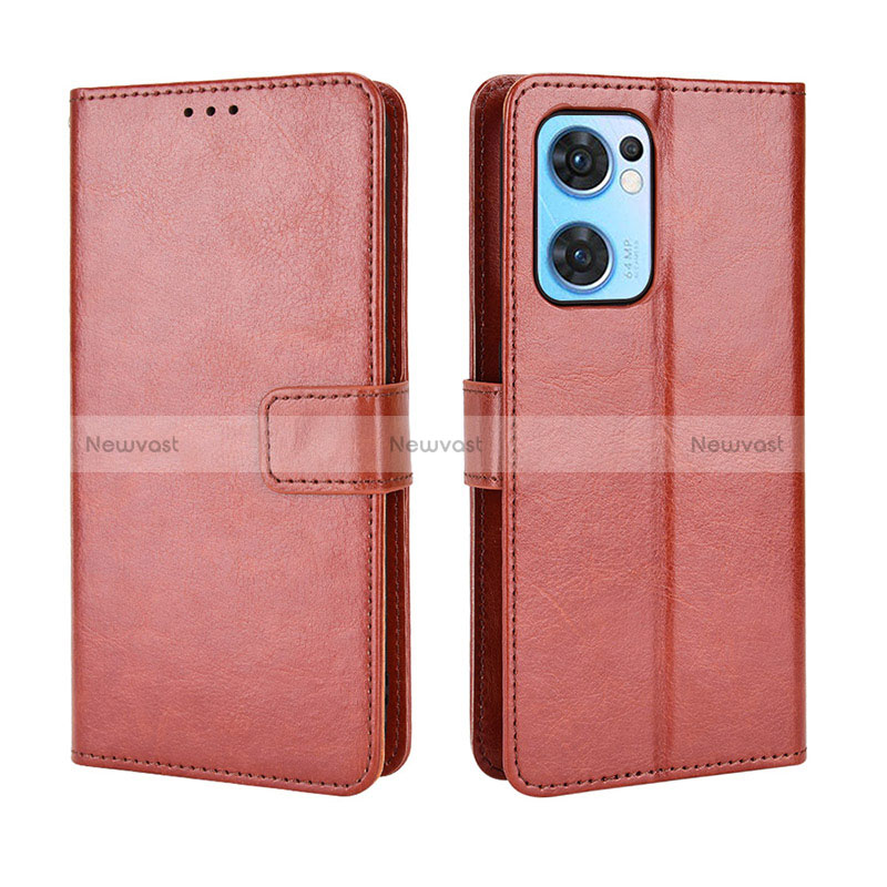 Leather Case Stands Flip Cover Holder BY5 for Oppo Reno7 5G