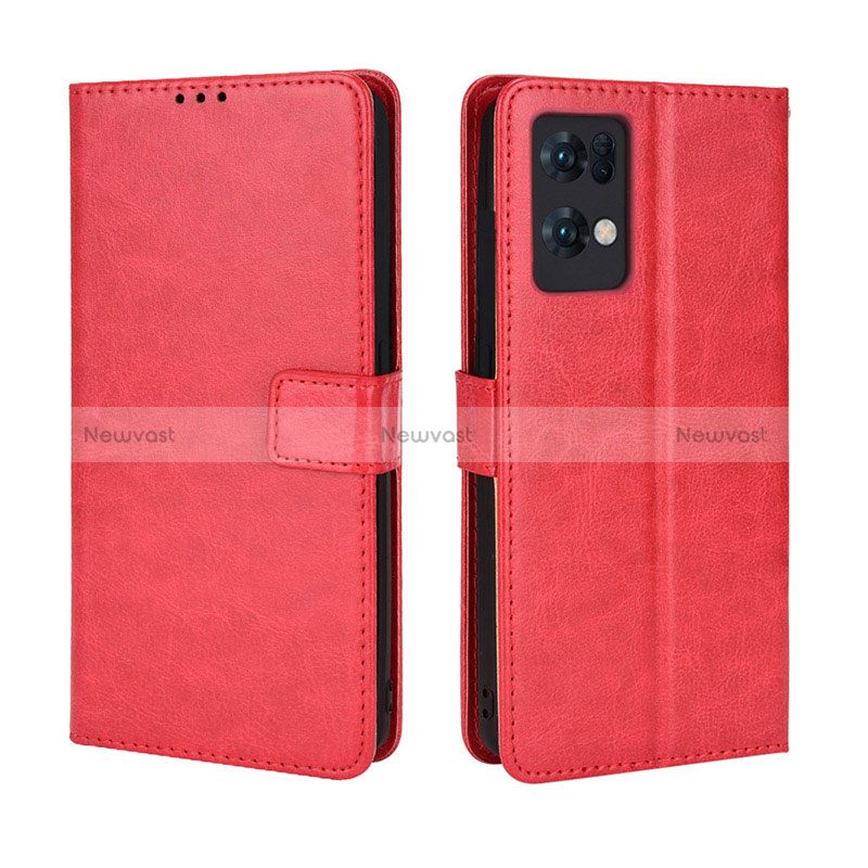 Leather Case Stands Flip Cover Holder BY5 for Oppo Reno7 Pro 5G