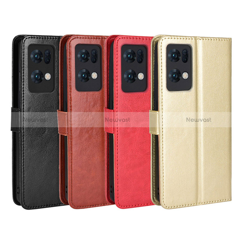 Leather Case Stands Flip Cover Holder BY5 for Oppo Reno7 Pro 5G