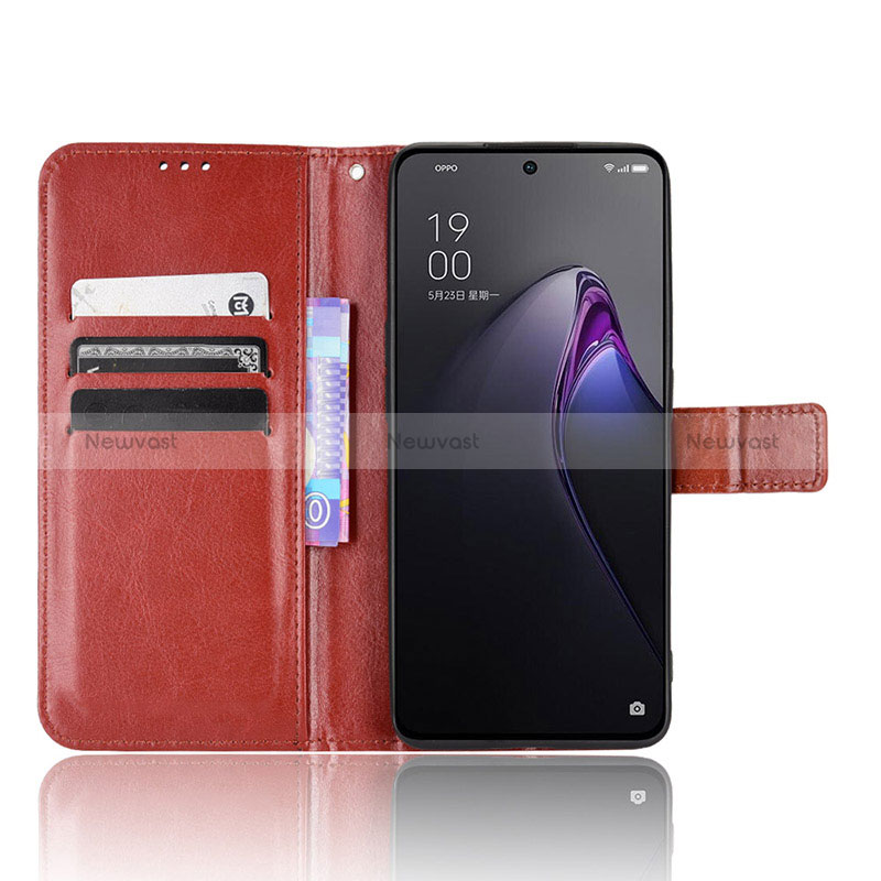 Leather Case Stands Flip Cover Holder BY5 for Oppo Reno8 5G