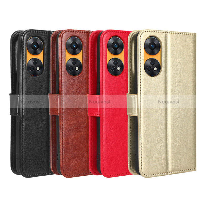 Leather Case Stands Flip Cover Holder BY5 for Oppo Reno8 T 4G