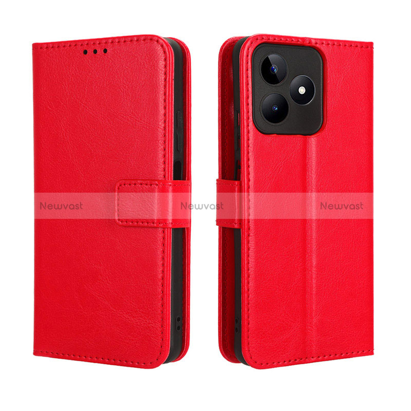 Leather Case Stands Flip Cover Holder BY5 for Realme C51