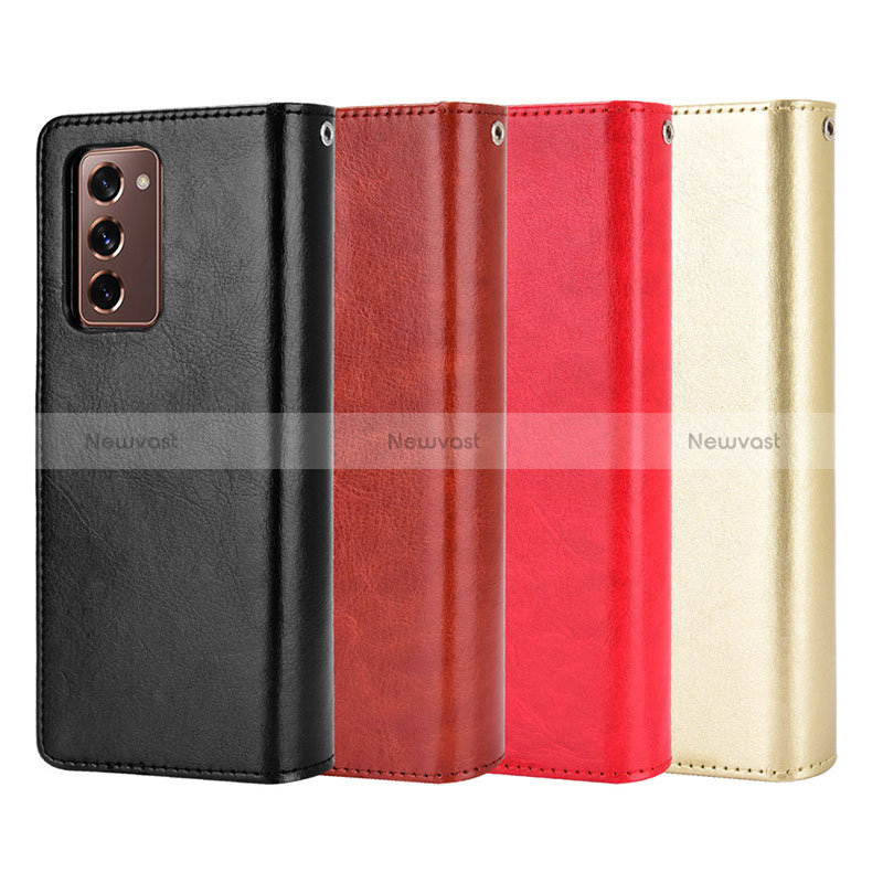 Leather Case Stands Flip Cover Holder BY5 for Samsung Galaxy Z Fold2 5G
