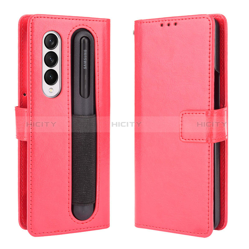 Leather Case Stands Flip Cover Holder BY5 for Samsung Galaxy Z Fold4 5G
