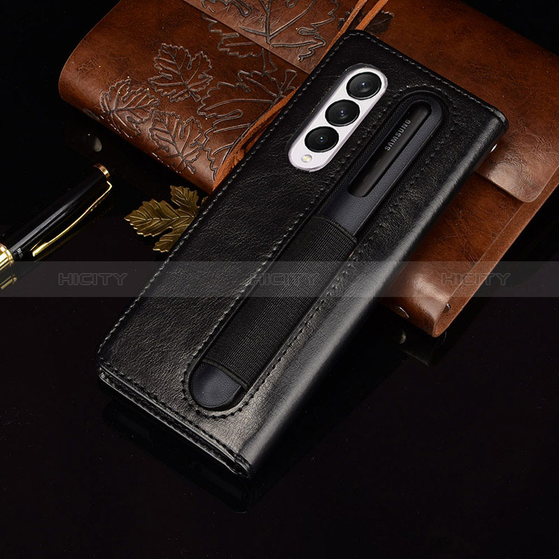 Leather Case Stands Flip Cover Holder BY5 for Samsung Galaxy Z Fold4 5G