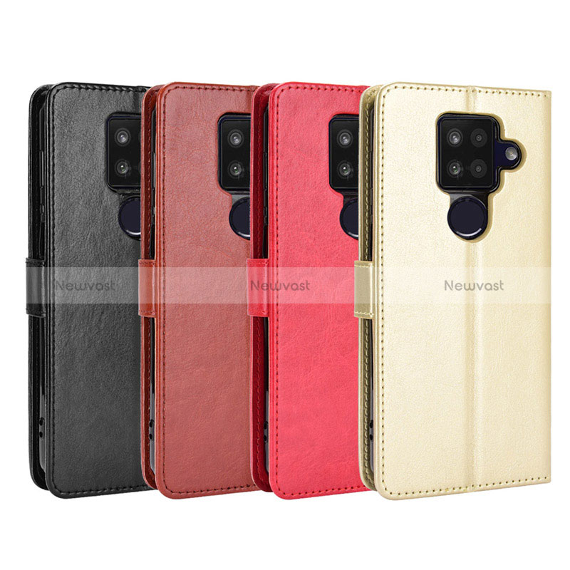 Leather Case Stands Flip Cover Holder BY5 for Sharp Aquos Sense4 Plus