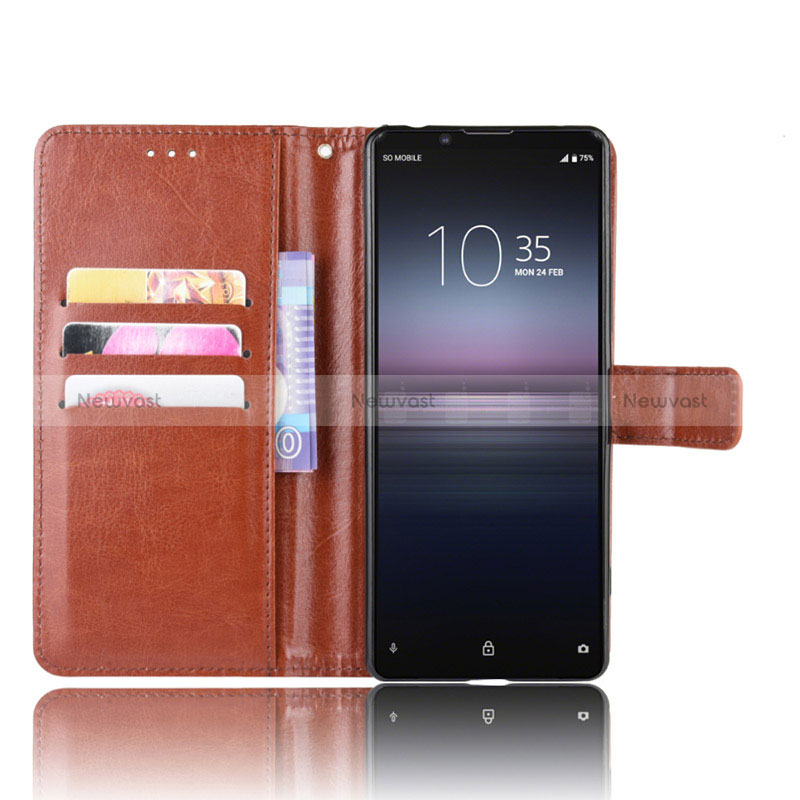 Leather Case Stands Flip Cover Holder BY5 for Sony Xperia 1 II