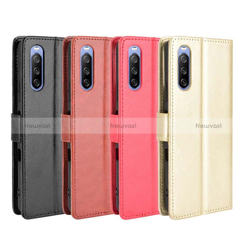 Leather Case Stands Flip Cover Holder BY5 for Sony Xperia 10 III