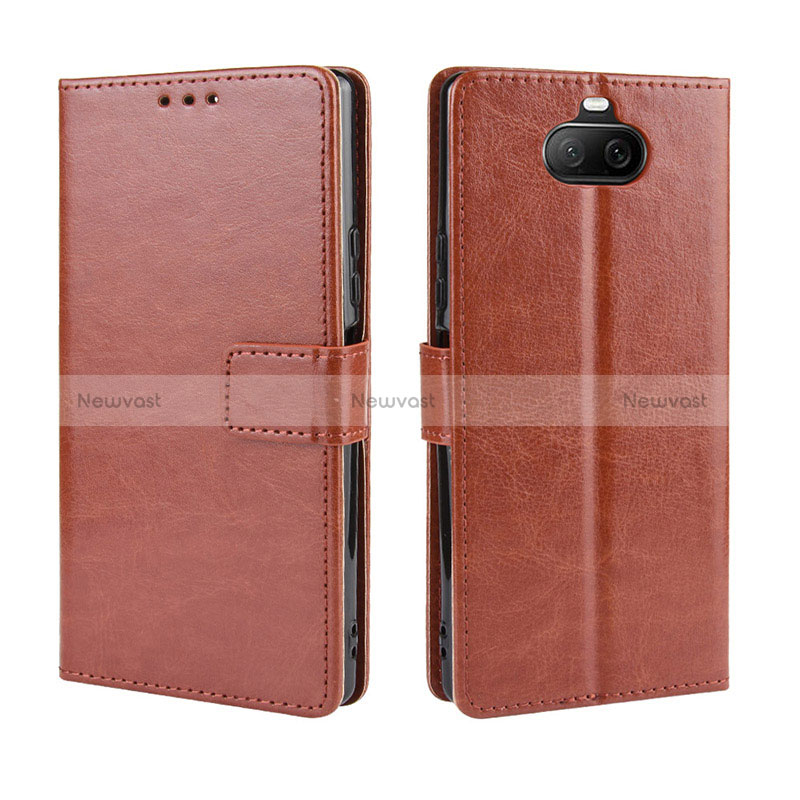 Leather Case Stands Flip Cover Holder BY5 for Sony Xperia 8