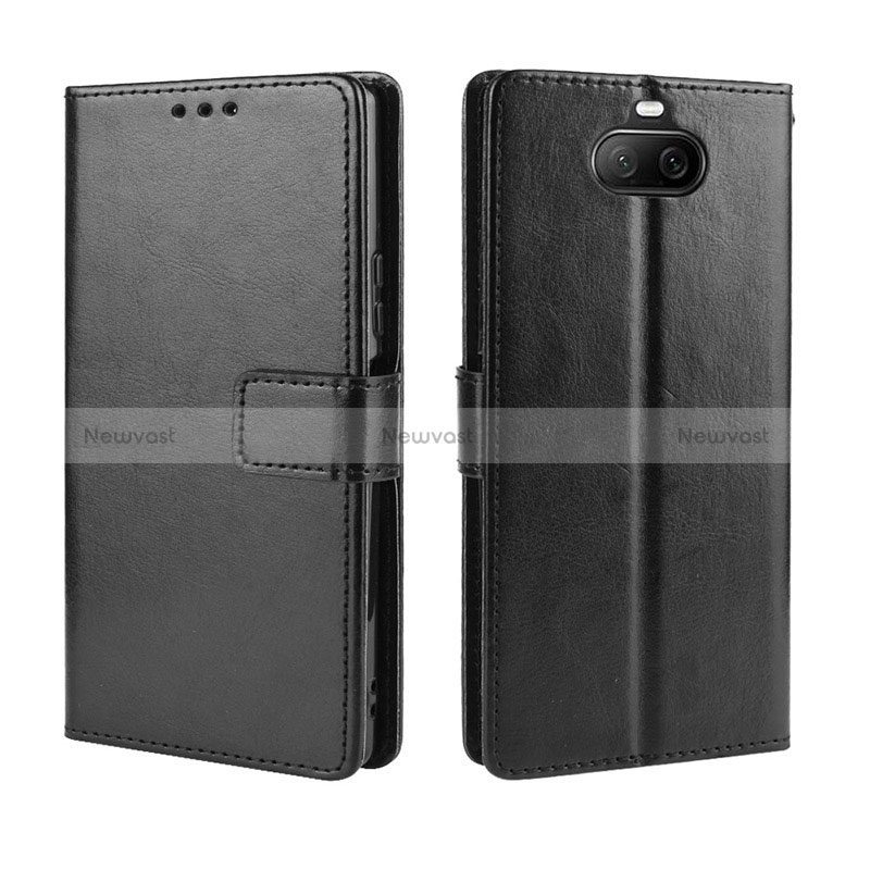 Leather Case Stands Flip Cover Holder BY5 for Sony Xperia 8 Lite
