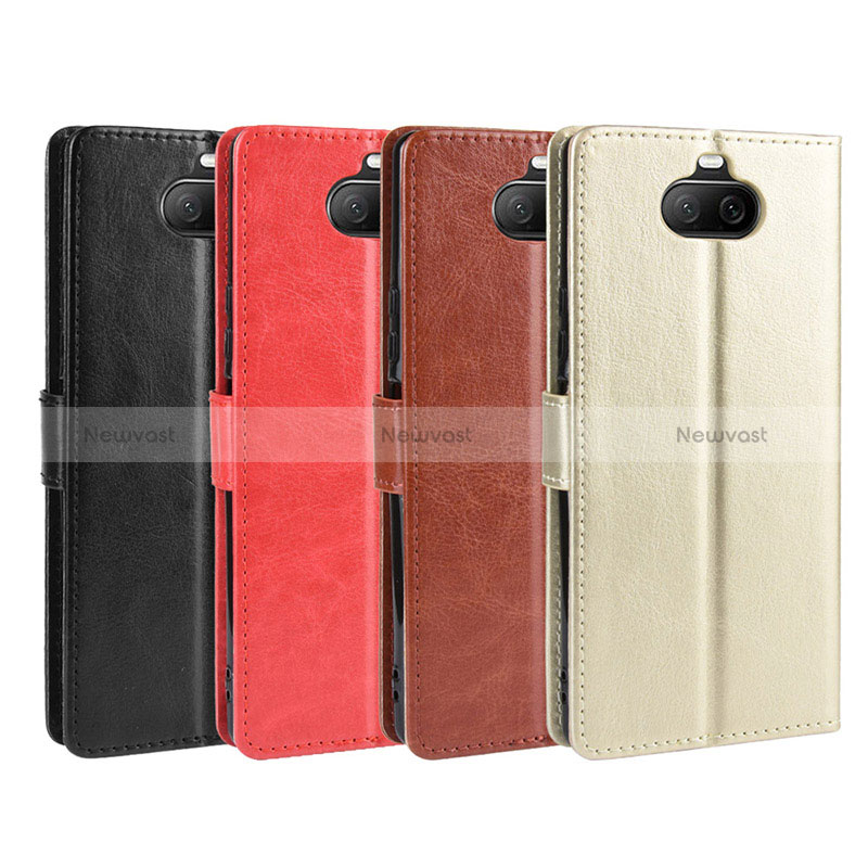 Leather Case Stands Flip Cover Holder BY5 for Sony Xperia 8 Lite