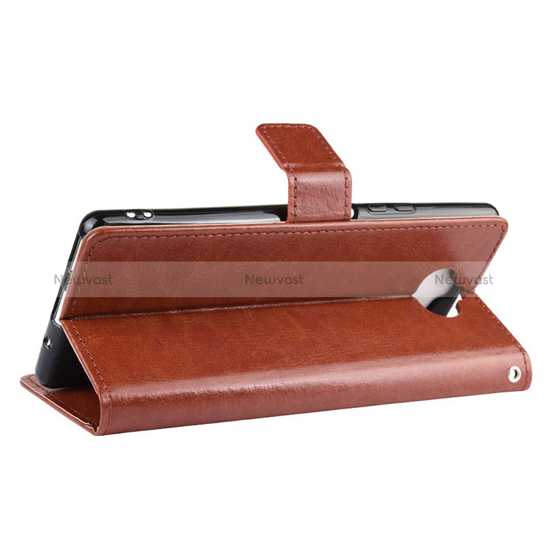 Leather Case Stands Flip Cover Holder BY5 for Sony Xperia 8 Lite